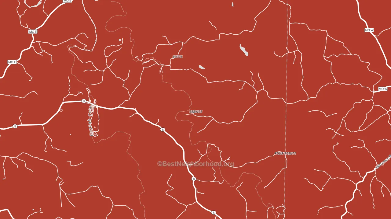 Butts, MO block-group political-lean map