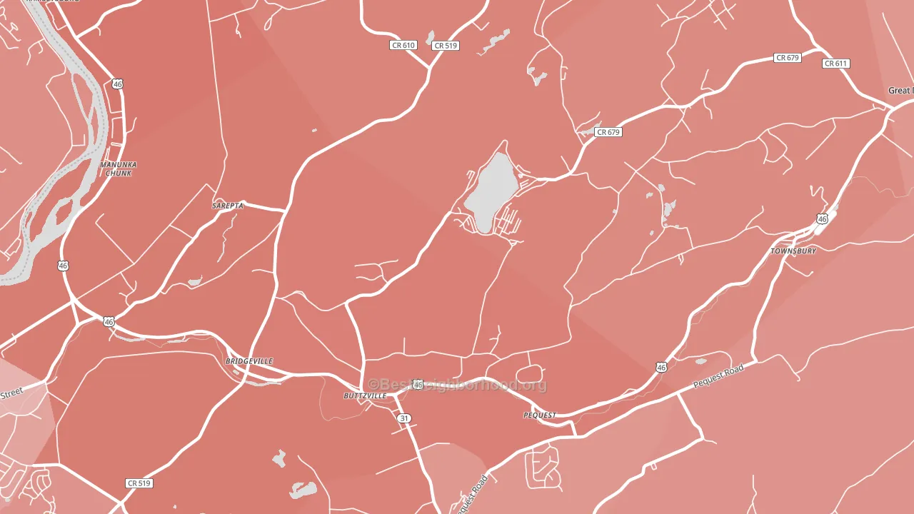 Buttzville, NJ block-group political-lean map