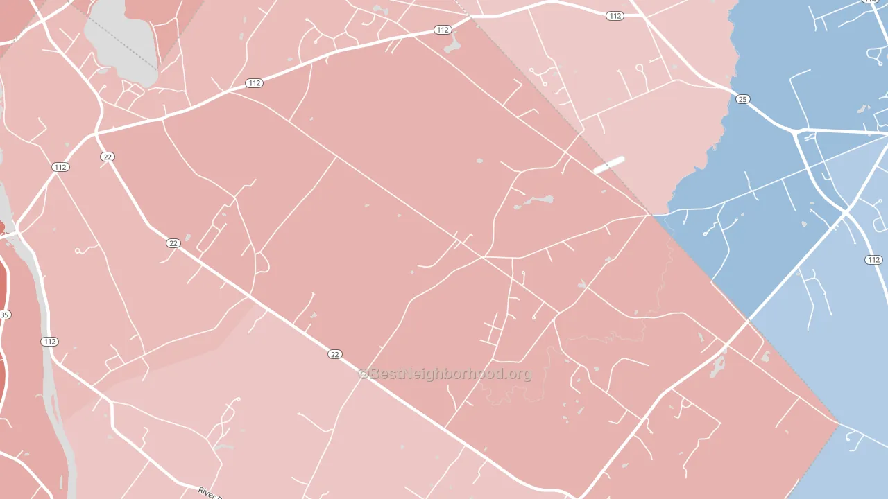 Buxton Center, ME block-group political-lean map
