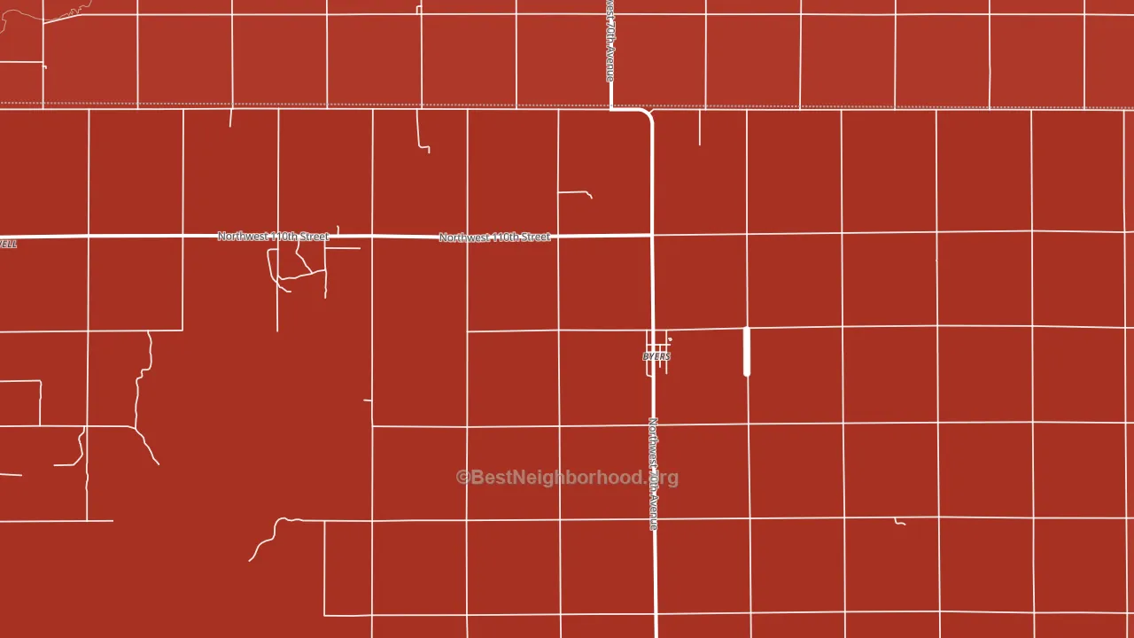 Byers, KS block-group political-lean map