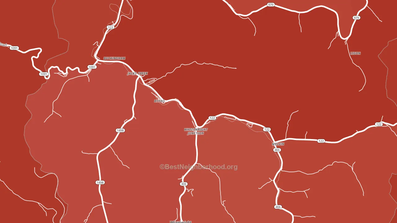 Bypro, KY block-group political-lean map