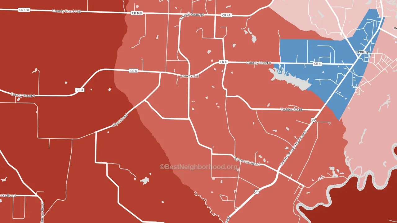 Byrneville, FL block-group political-lean map