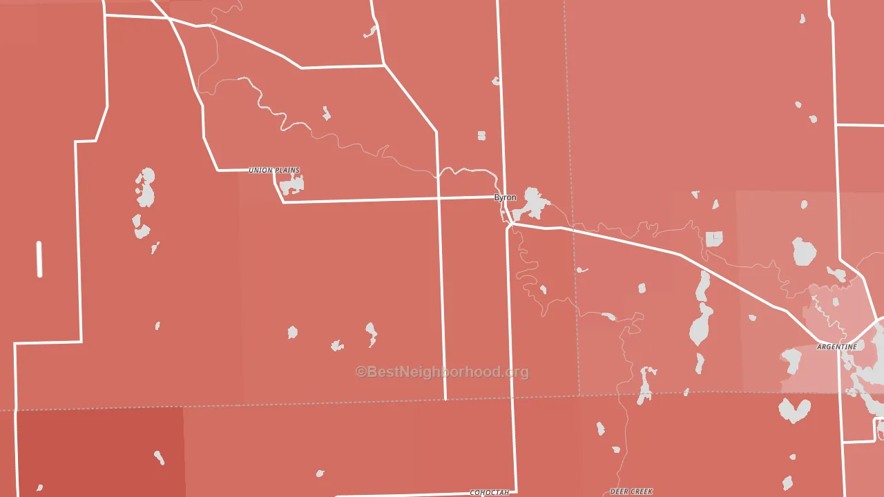 Byron, MI block-group political-lean map