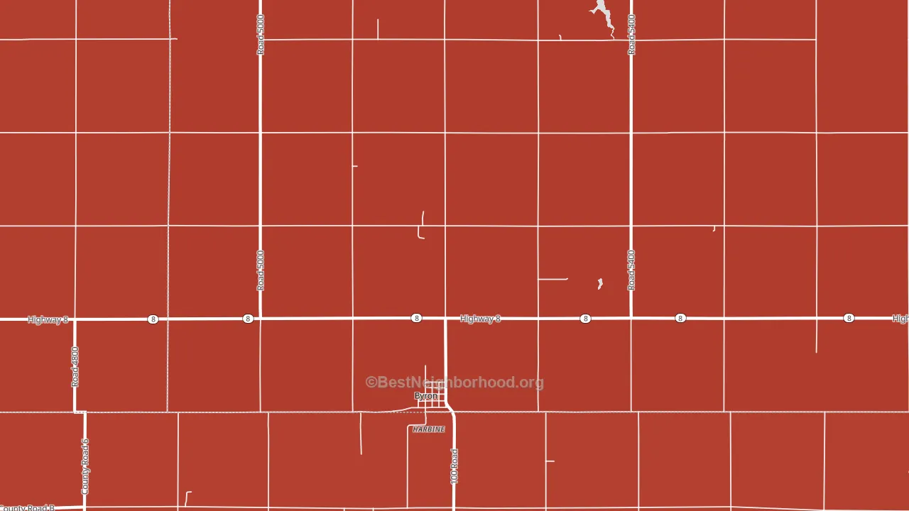 Byron, NE block-group political-lean map