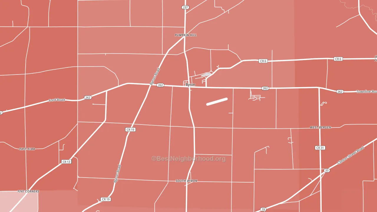 Byron, NY block-group political-lean map