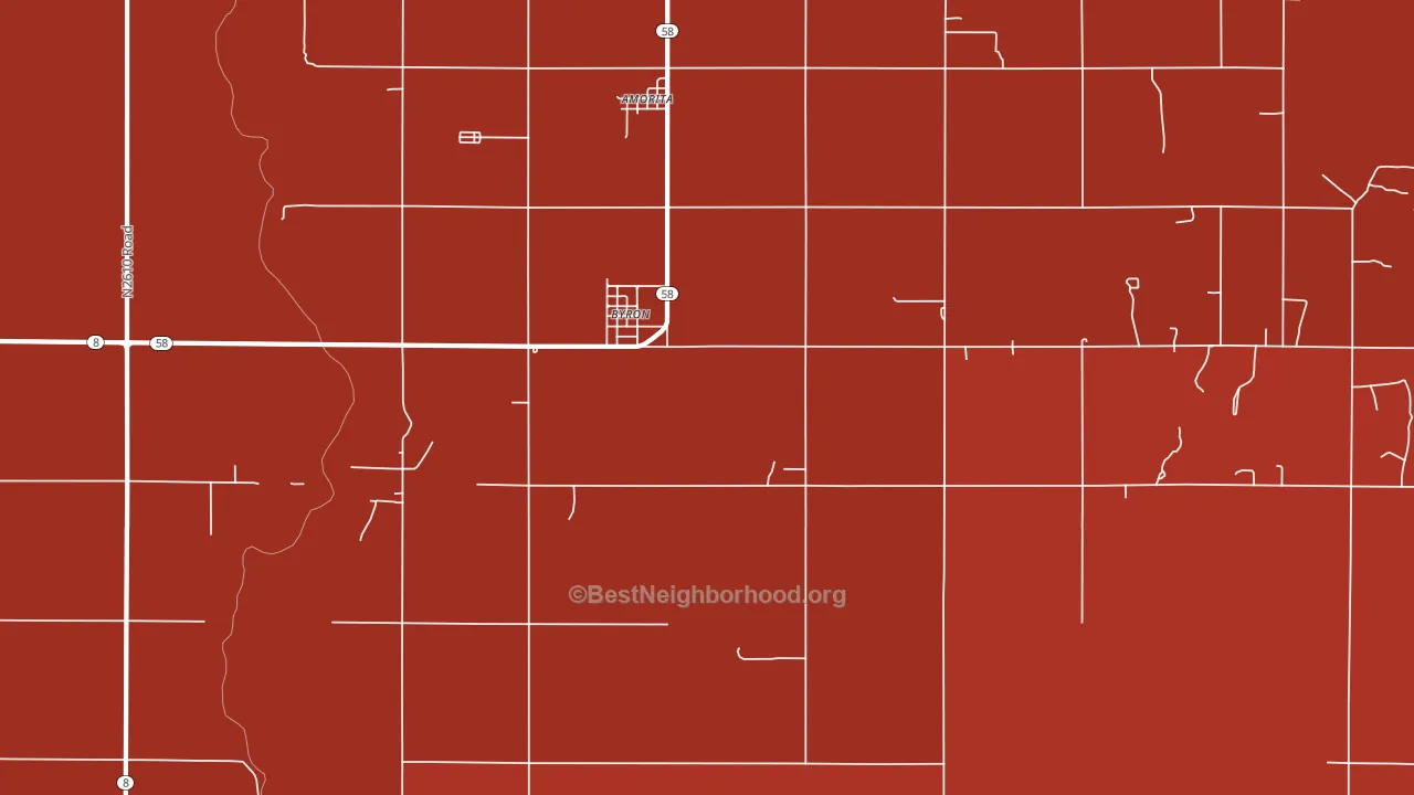 Byron, OK block-group political-lean map