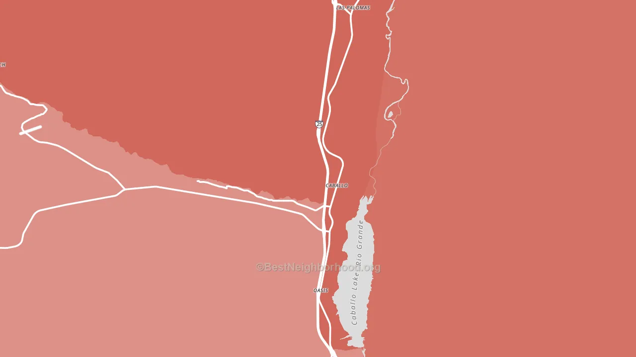 Caballo, NM block-group political-lean map