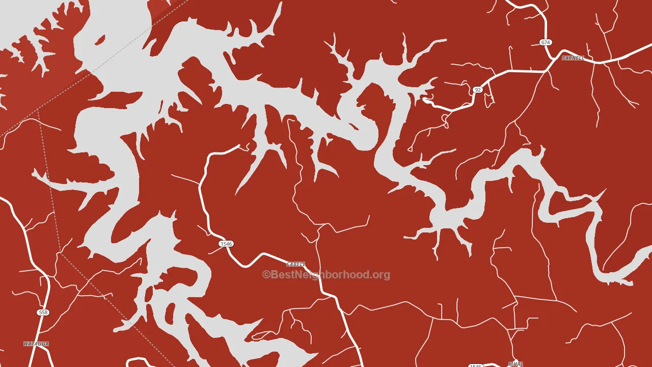 Cabell, KY block-group political-lean map
