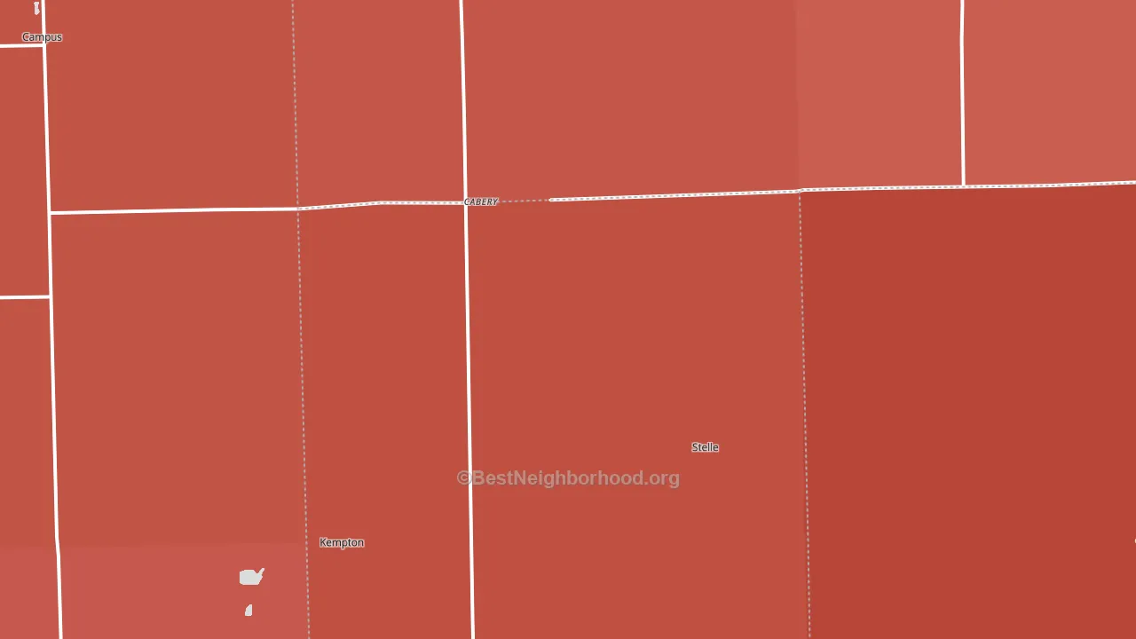 Cabery, IL block-group political-lean map