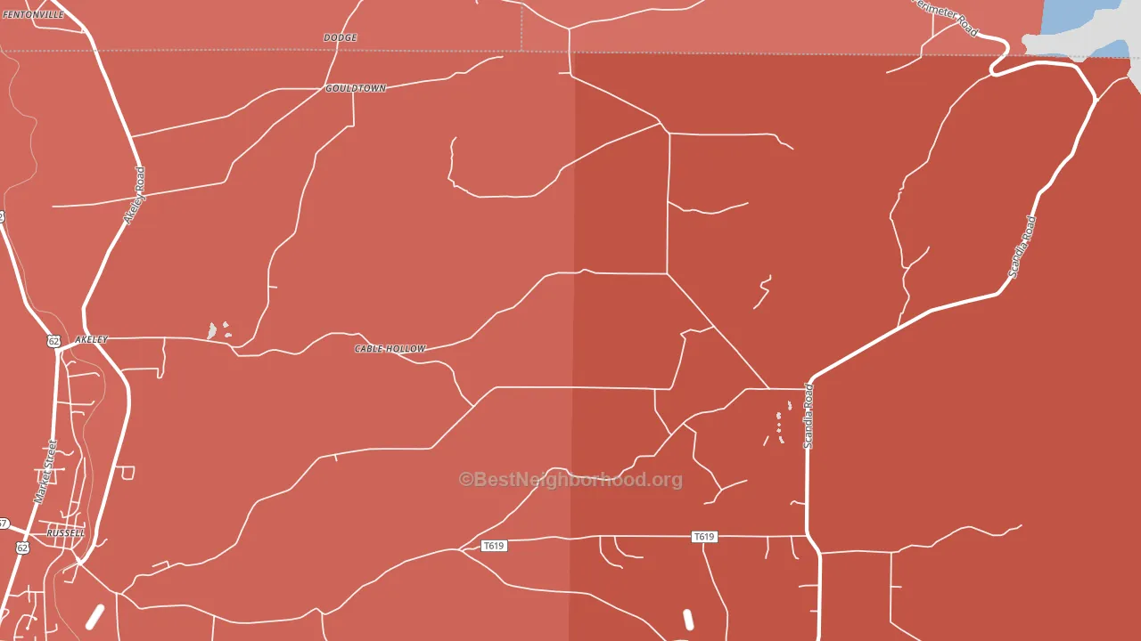 Cable Hollow, PA block-group political-lean map