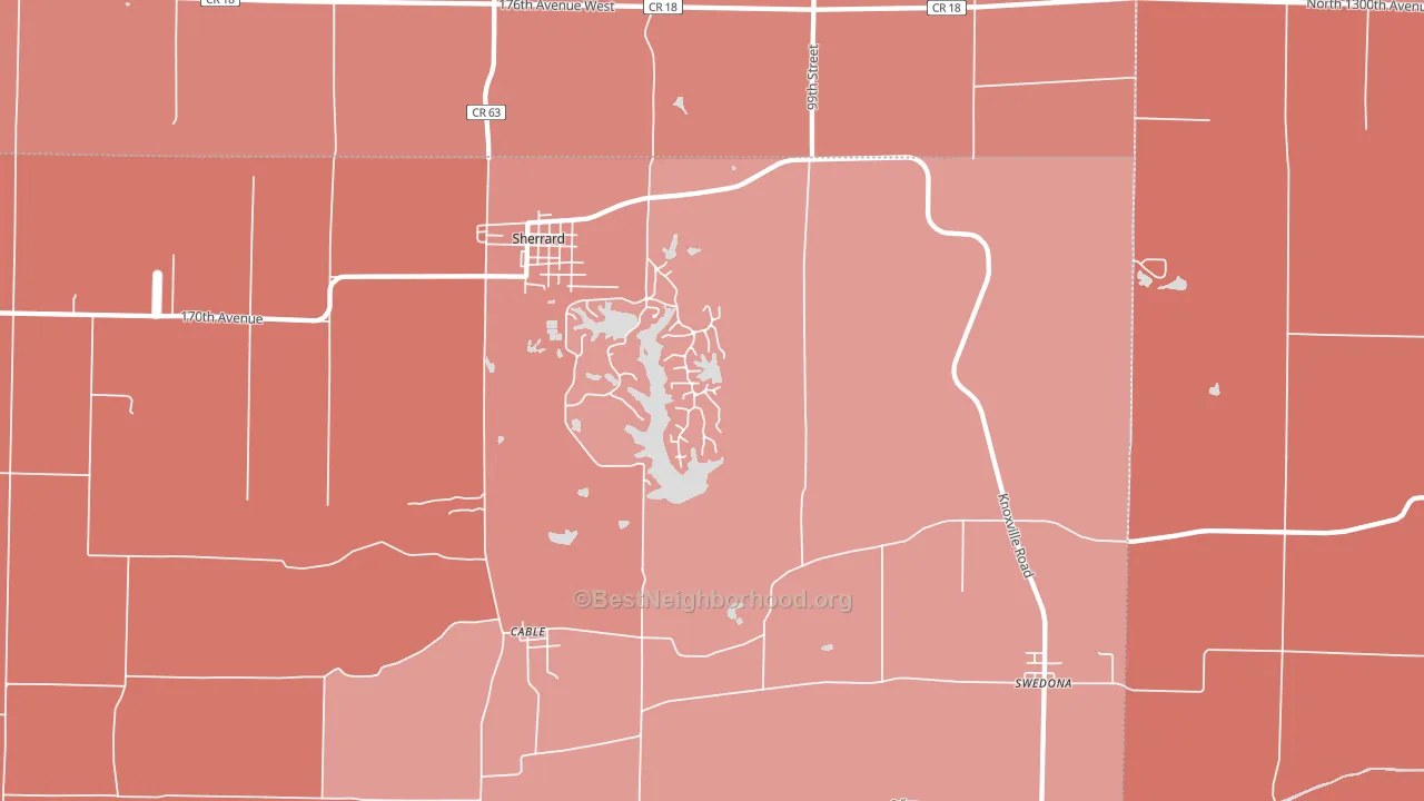 Cable, IL block-group political-lean map