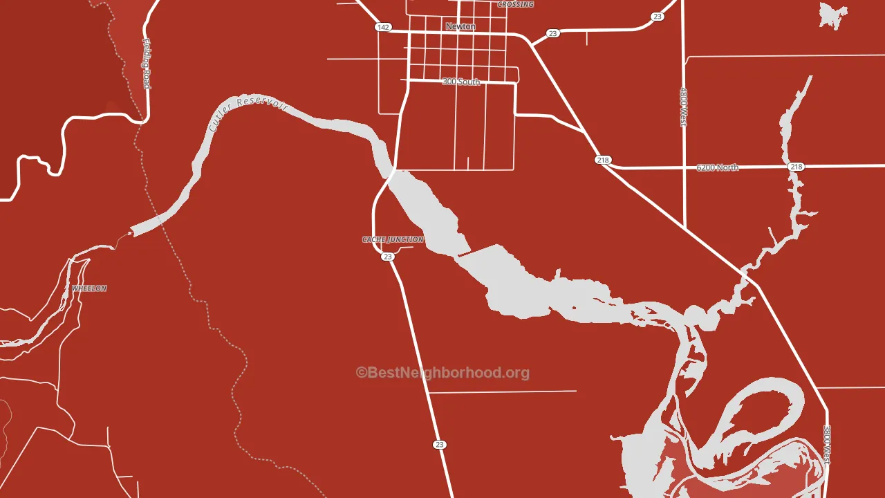 Cache Junction, UT block-group political-lean map