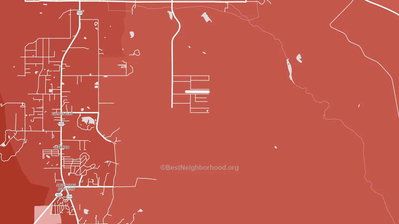 Cactus Flat, AZ block-group political-lean map