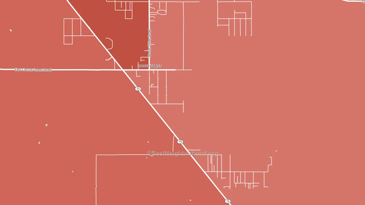 Cactus Forest, AZ block-group political-lean map