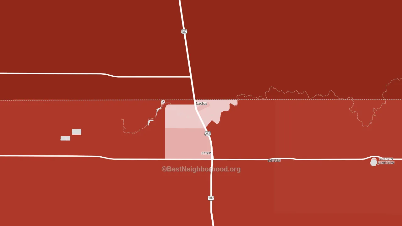 Cactus, TX block-group political-lean map