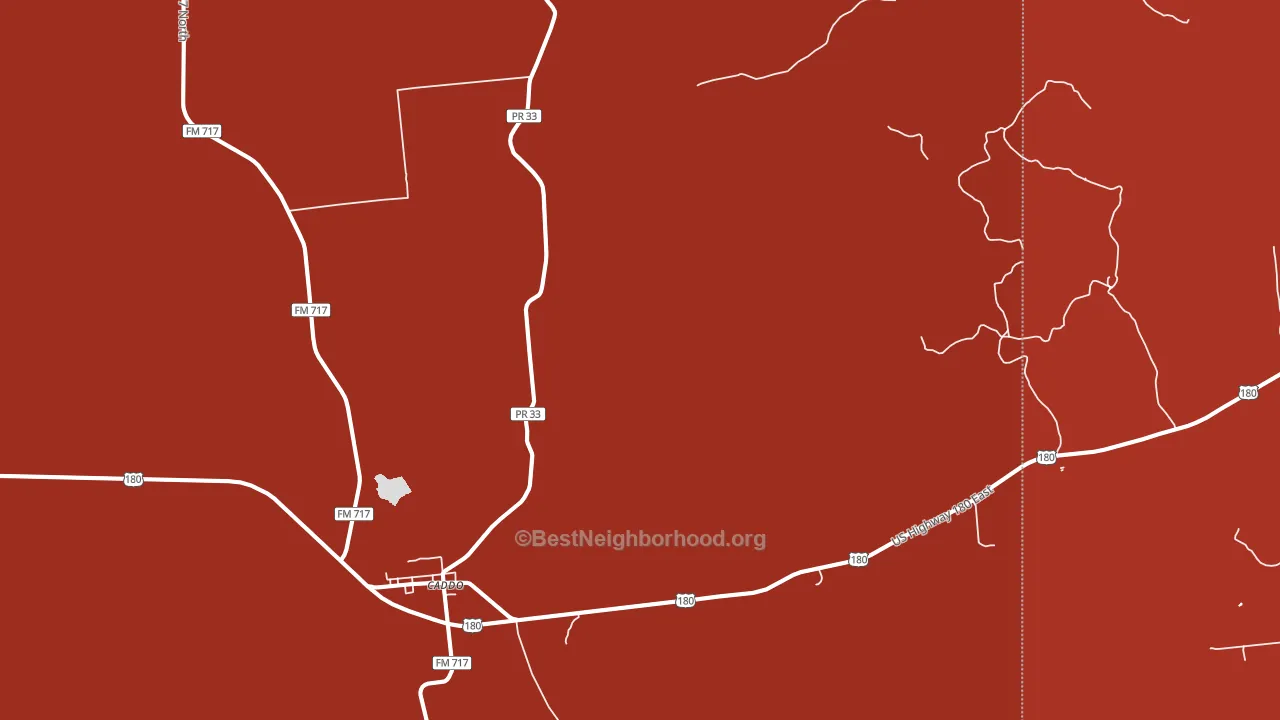 Caddo, TX block-group political-lean map