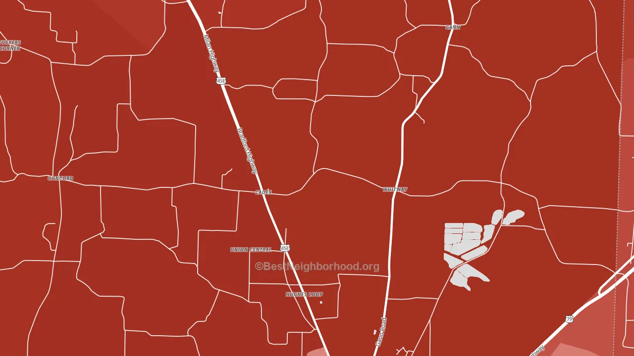 Cades, TN block-group political-lean map