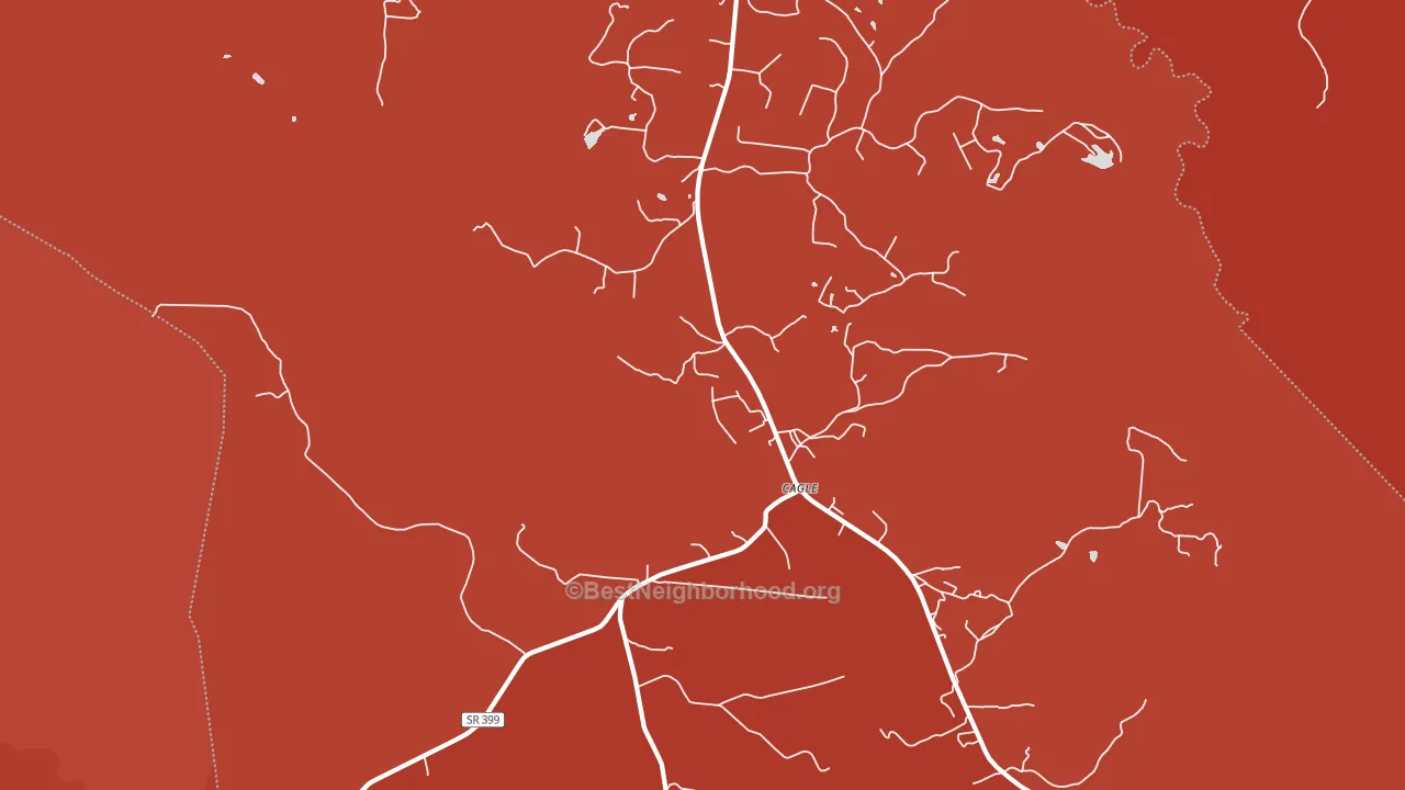 Cagle, TN block-group political-lean map