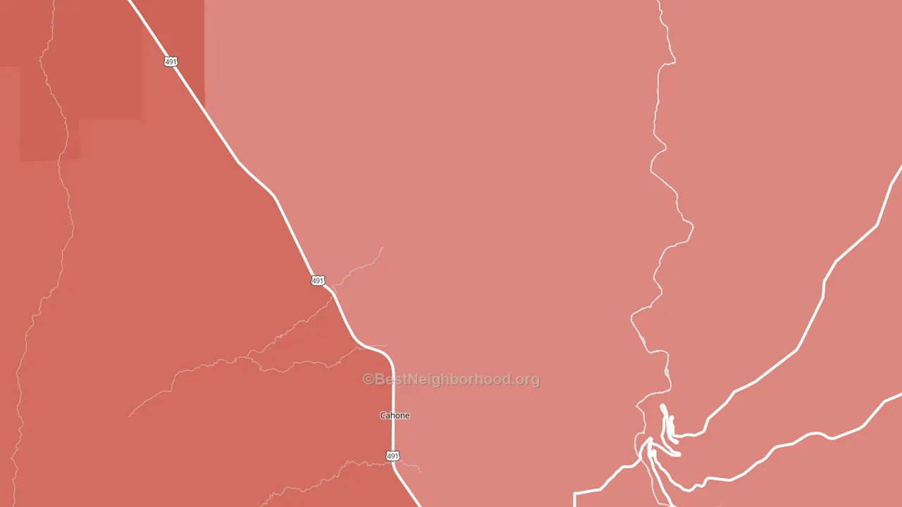 Cahone, CO block-group political-lean map