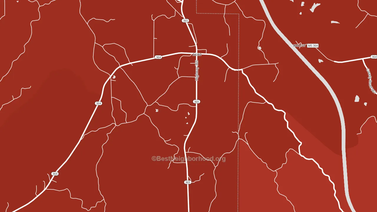 Cairo, MS block-group political-lean map