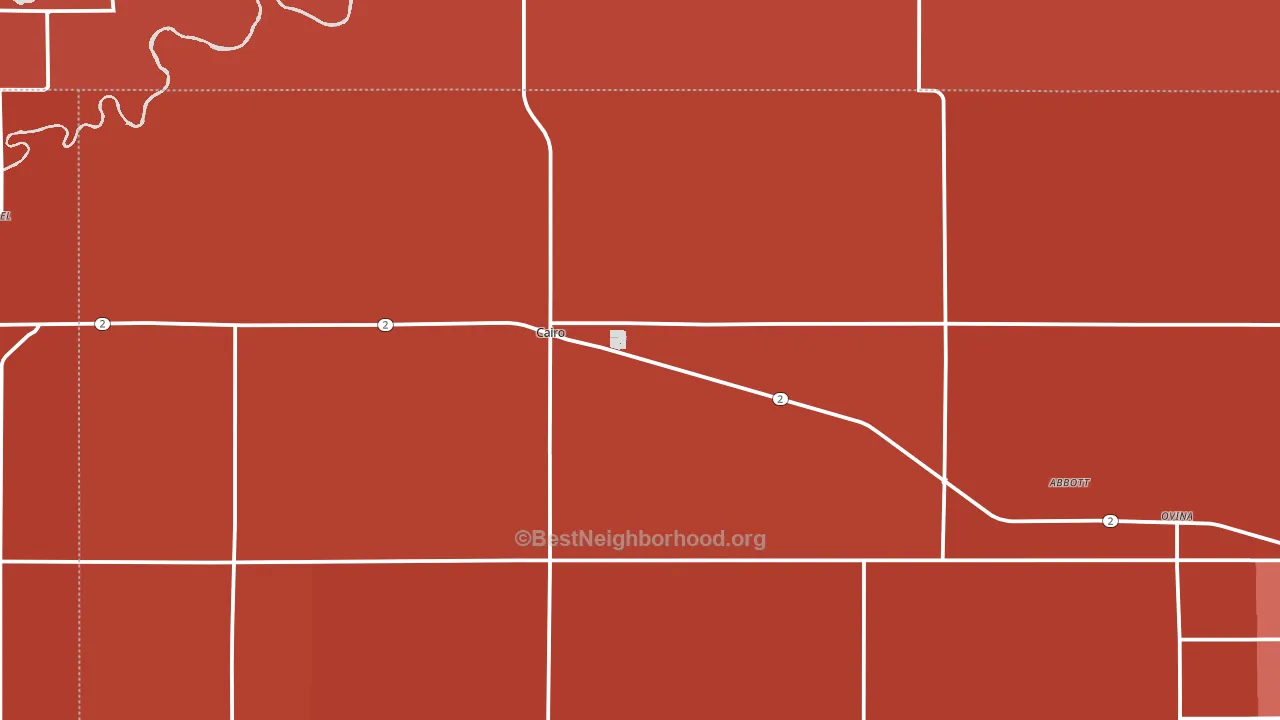 Cairo, NE block-group political-lean map