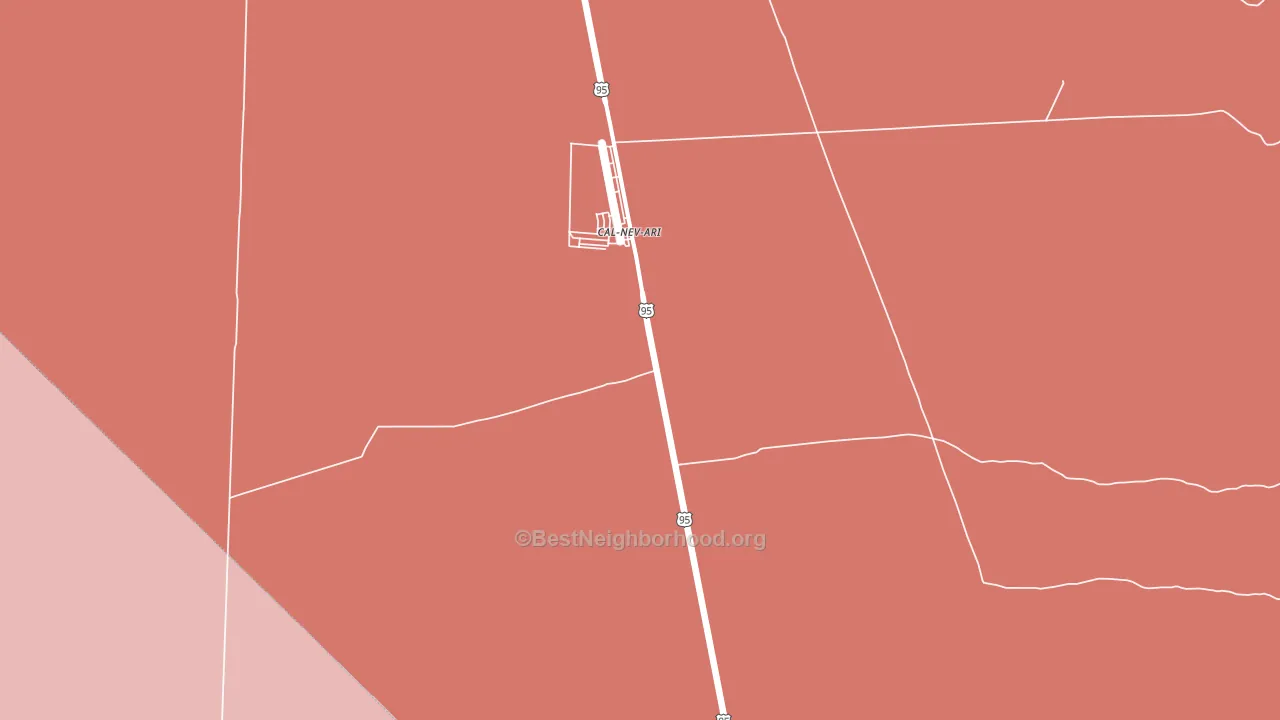 Cal Nev Ari, NV block-group political-lean map