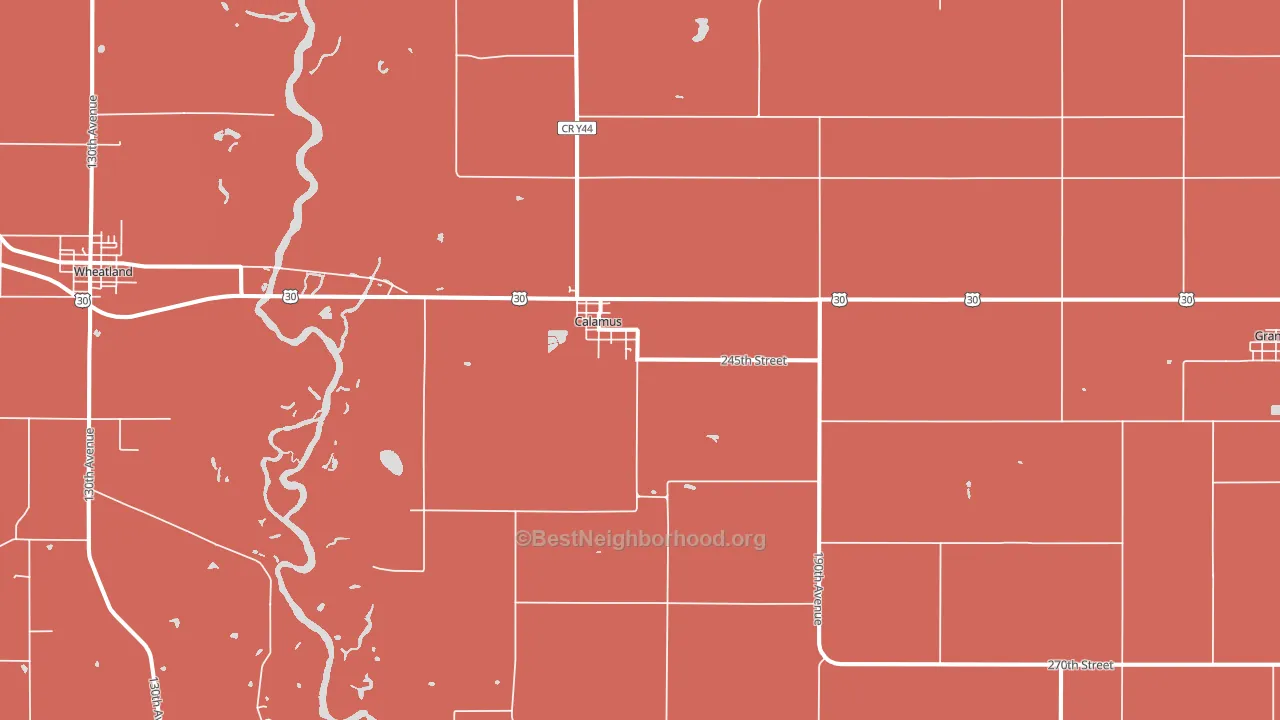 Calamus, IA block-group political-lean map