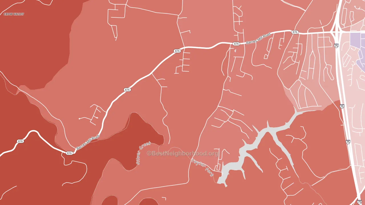Caleast, KY block-group political-lean map