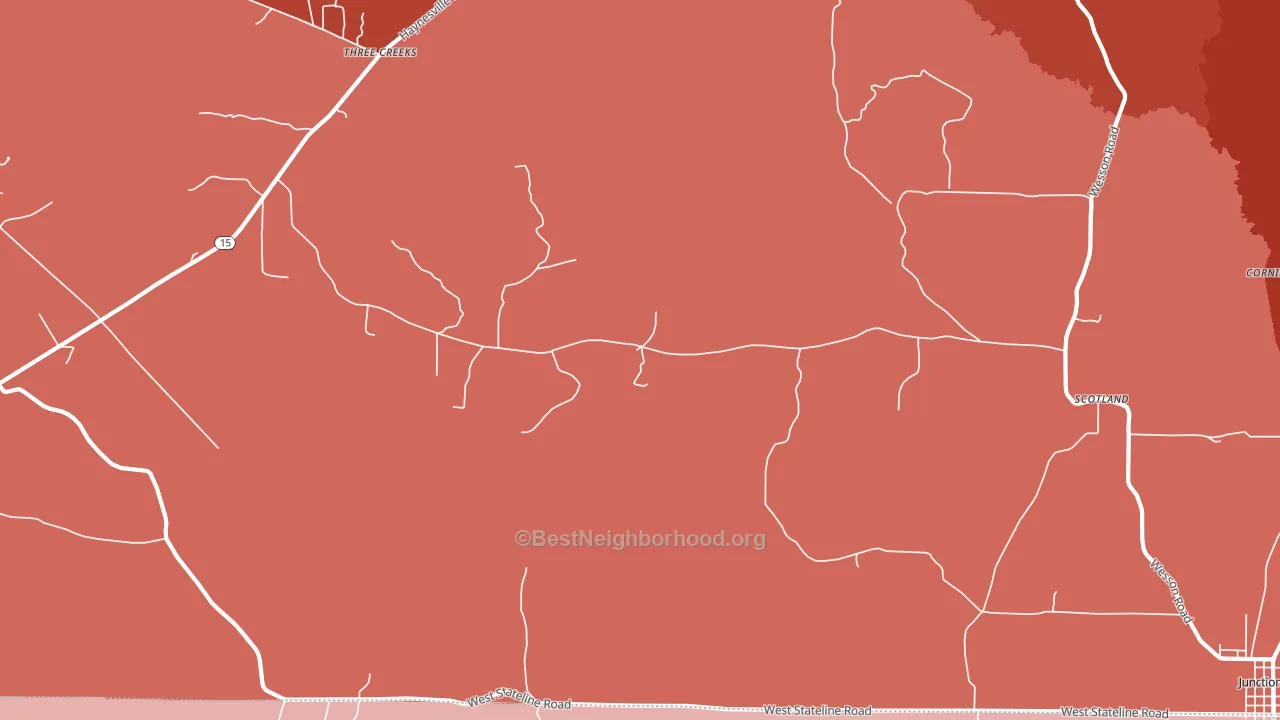 Caledonia, AR block-group political-lean map