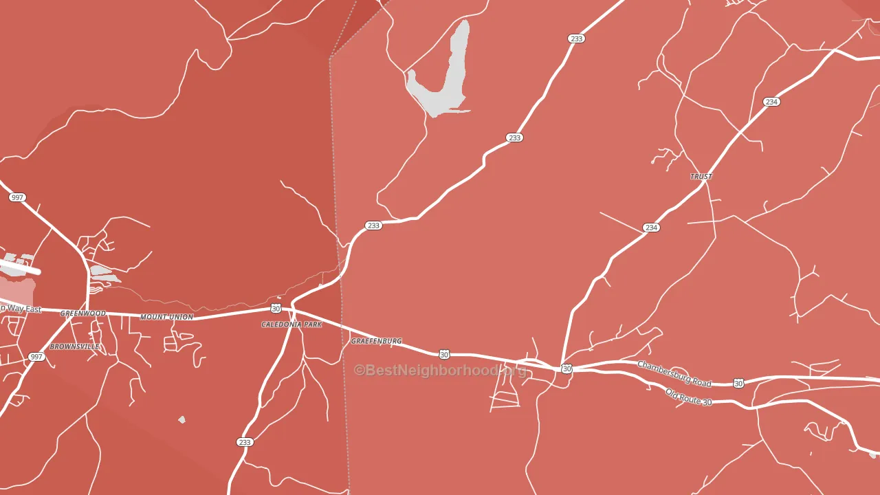 Caledonia Park, PA block-group political-lean map