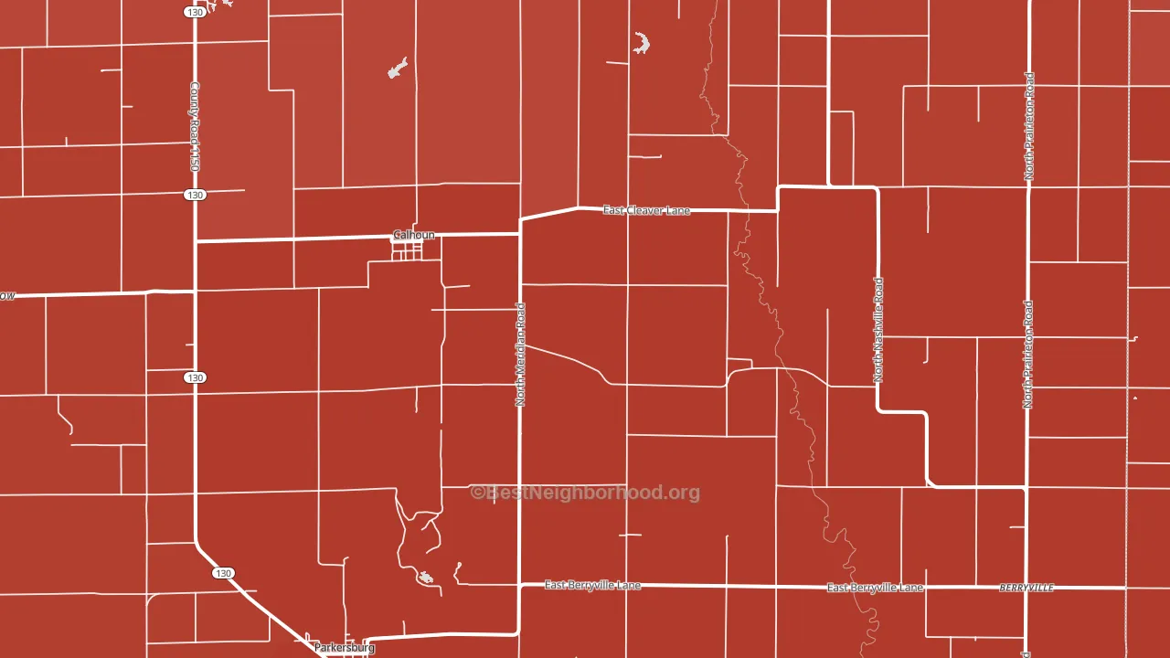 Calhoun, IL block-group political-lean map