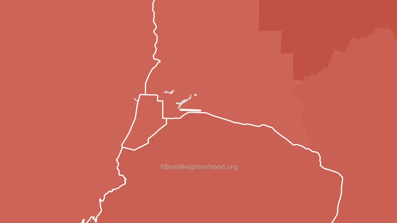 Caliente, CA block-group political-lean map