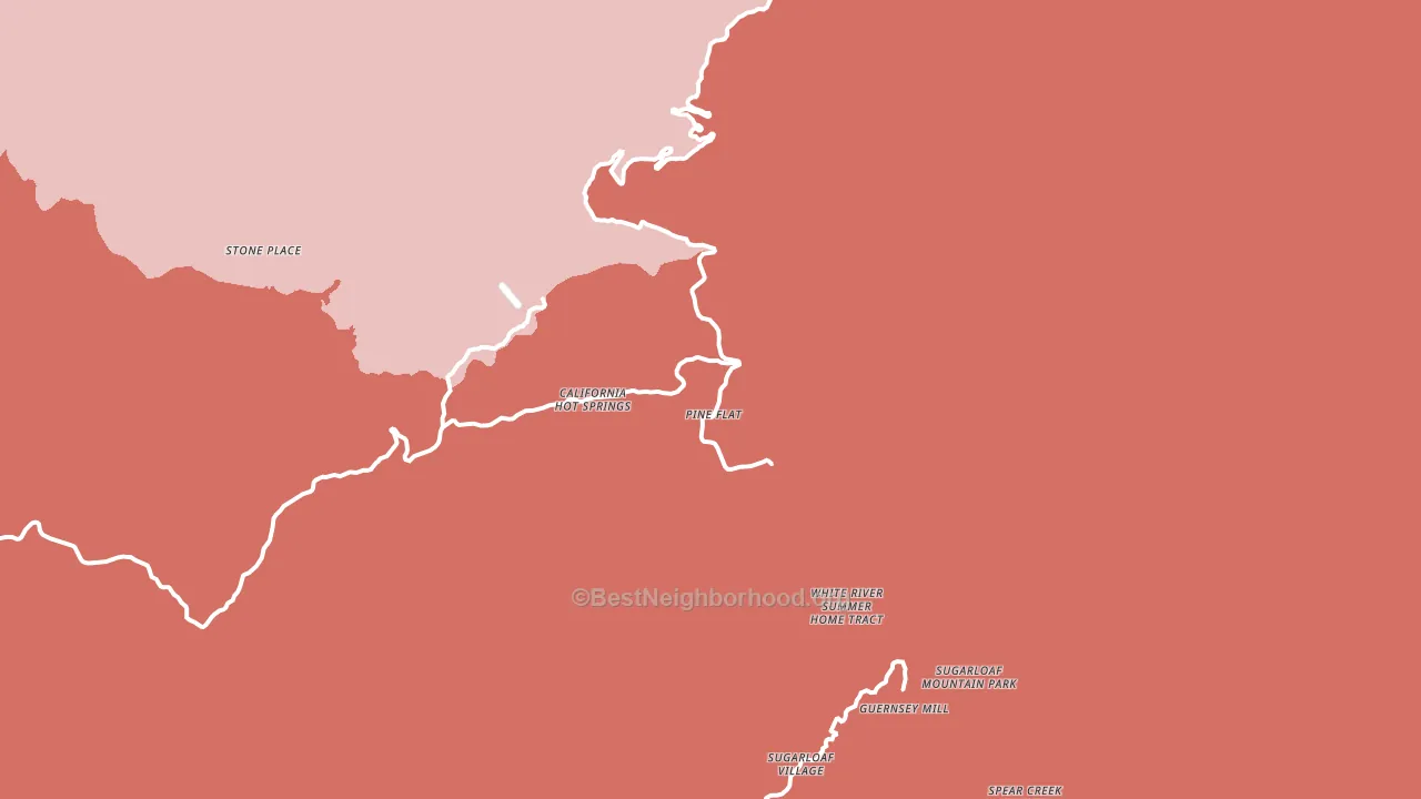 California Hot Springs, CA block-group political-lean map