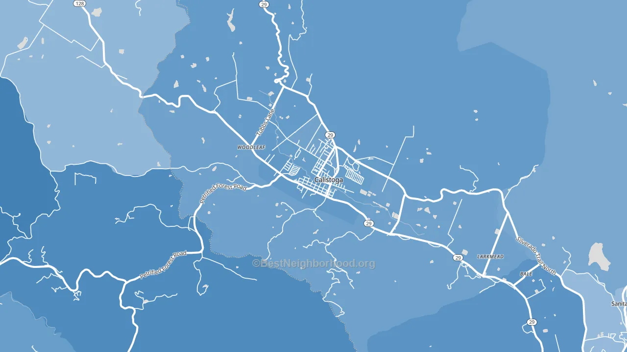 Calistoga, CA block-group political-lean map