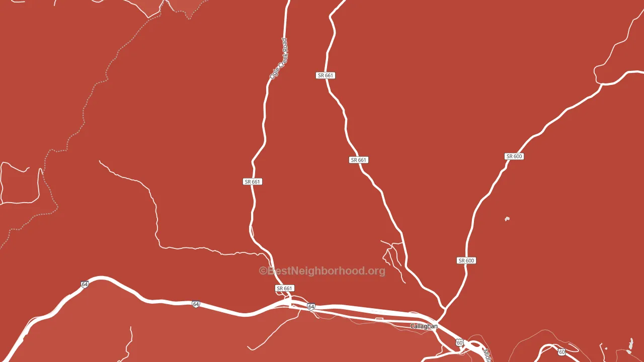 Callaghan, VA block-group political-lean map