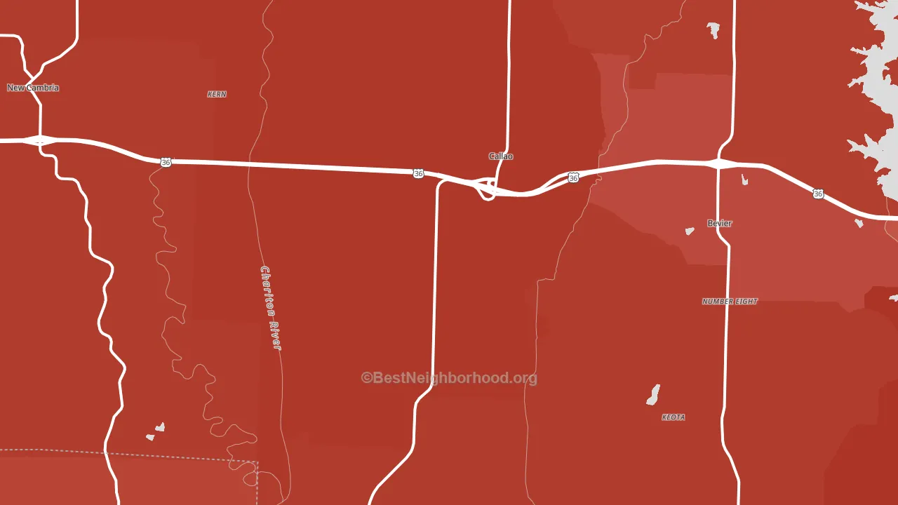 Callao, MO block-group political-lean map