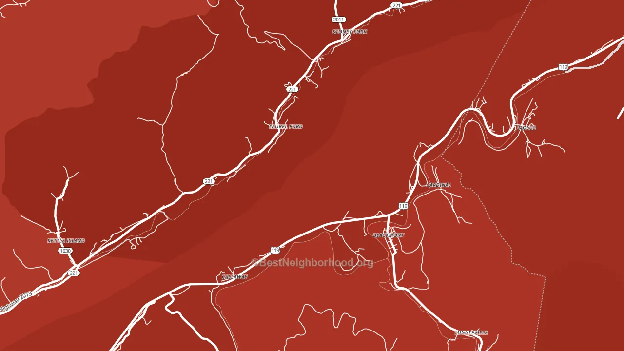 Callaway, KY block-group political-lean map