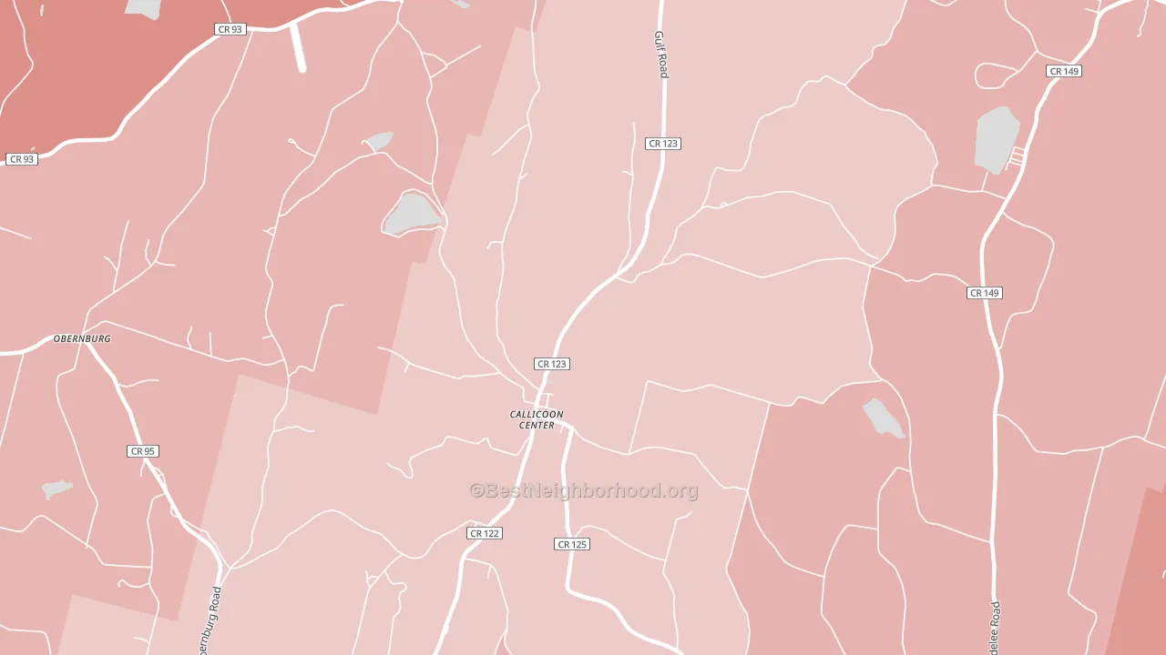 Callicoon Center, NY block-group political-lean map