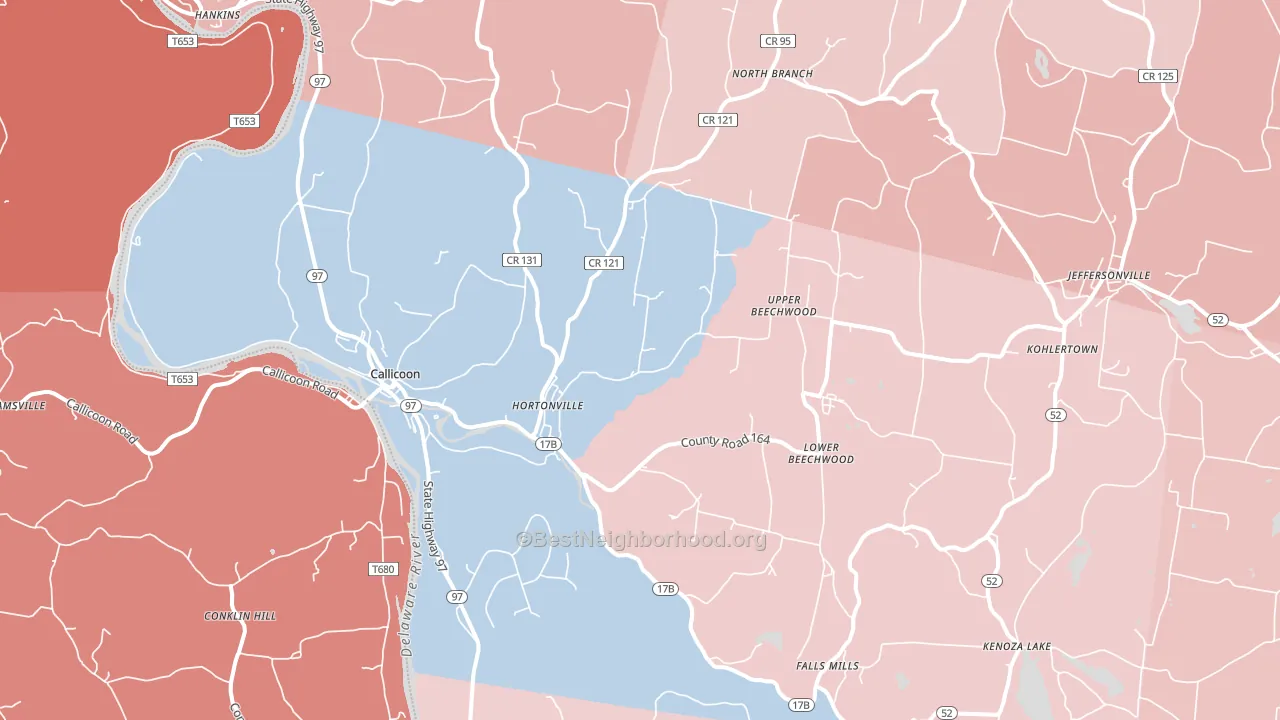 Callicoon, NY block-group political-lean map