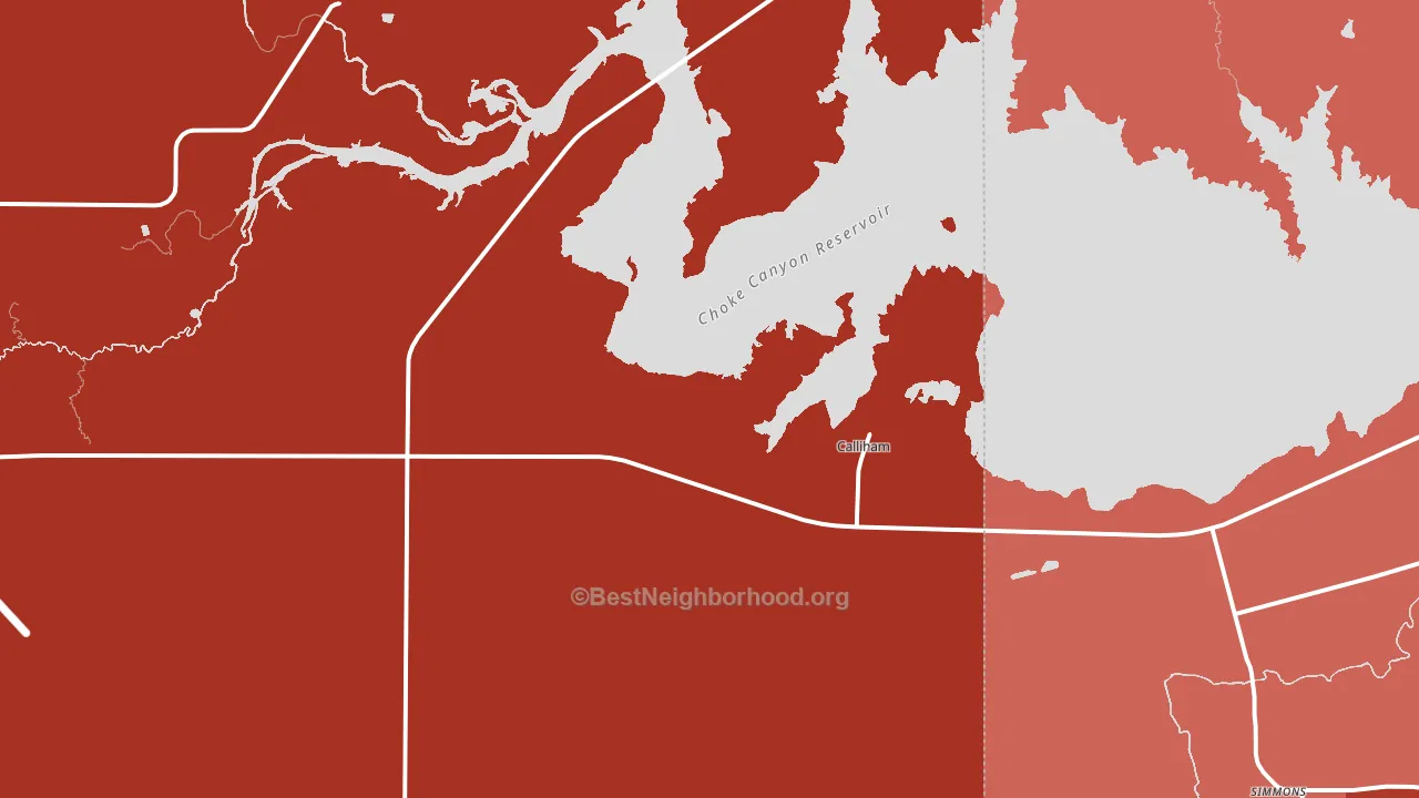Calliham, TX block-group political-lean map