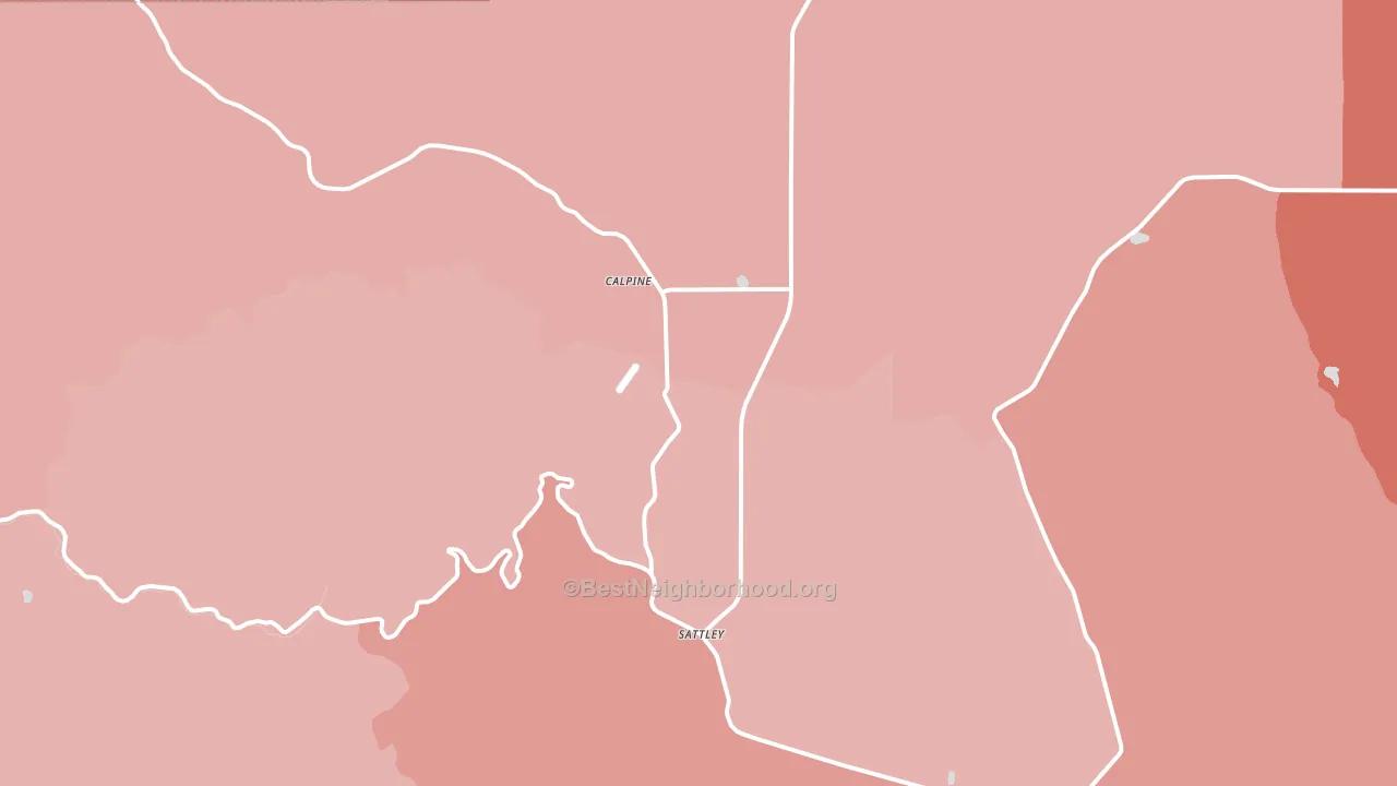 Calpine, CA block-group political-lean map