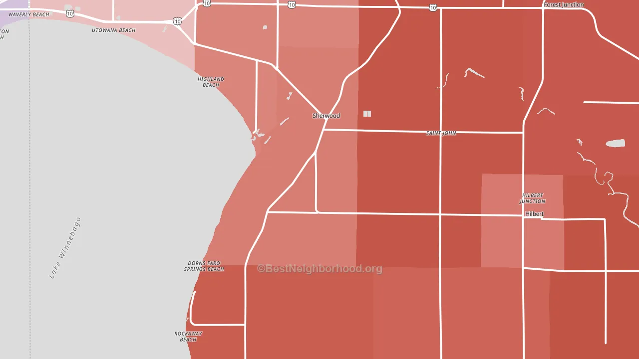 Calumet County, WI block-group political-lean map