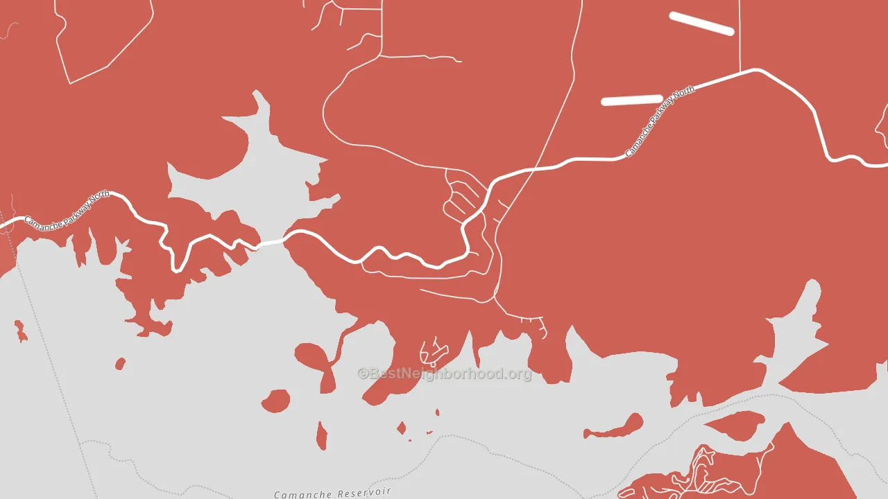 Camanche North Shore, CA block-group political-lean map