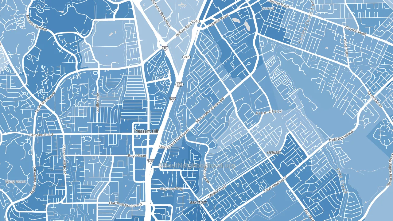 Cambridge Park, Concord, CA block-group political-lean map