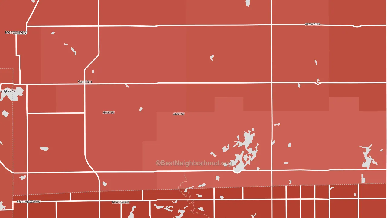 Camden, MI block-group political-lean map