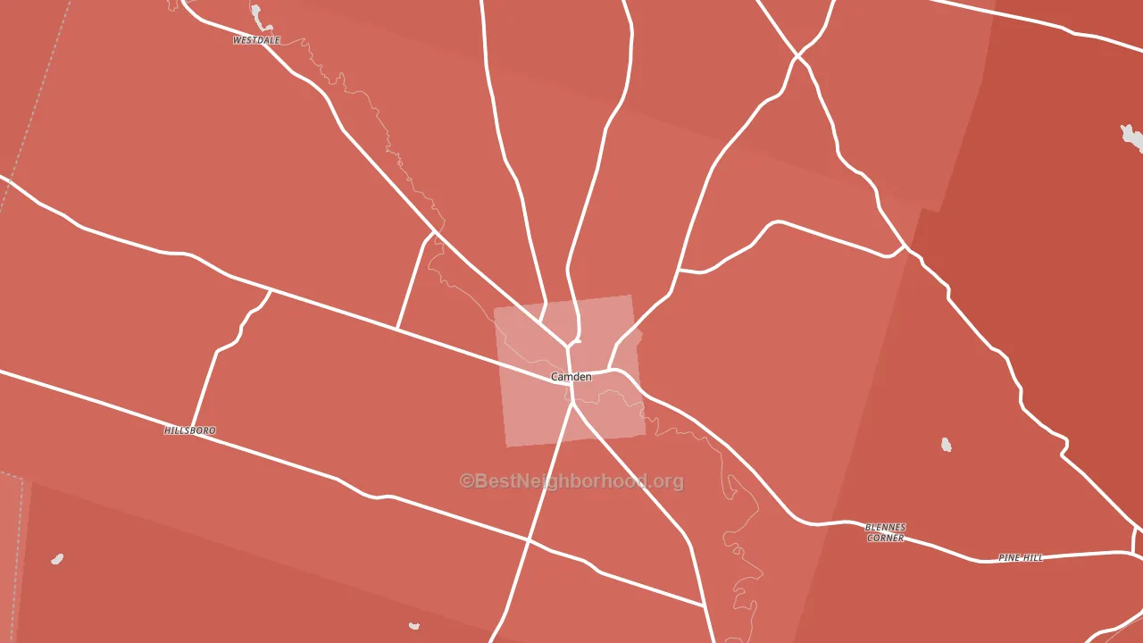 Camden, NY block-group political-lean map