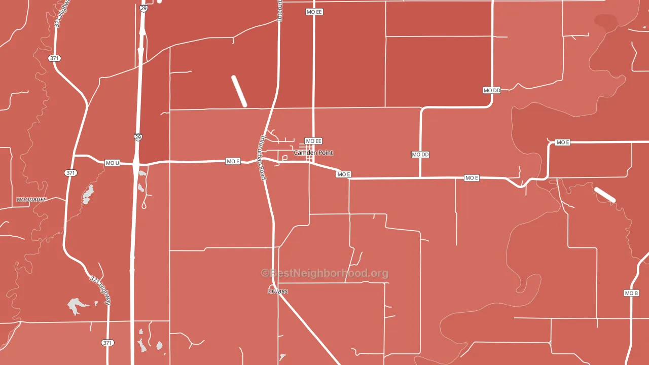 Camden Point, MO block-group political-lean map