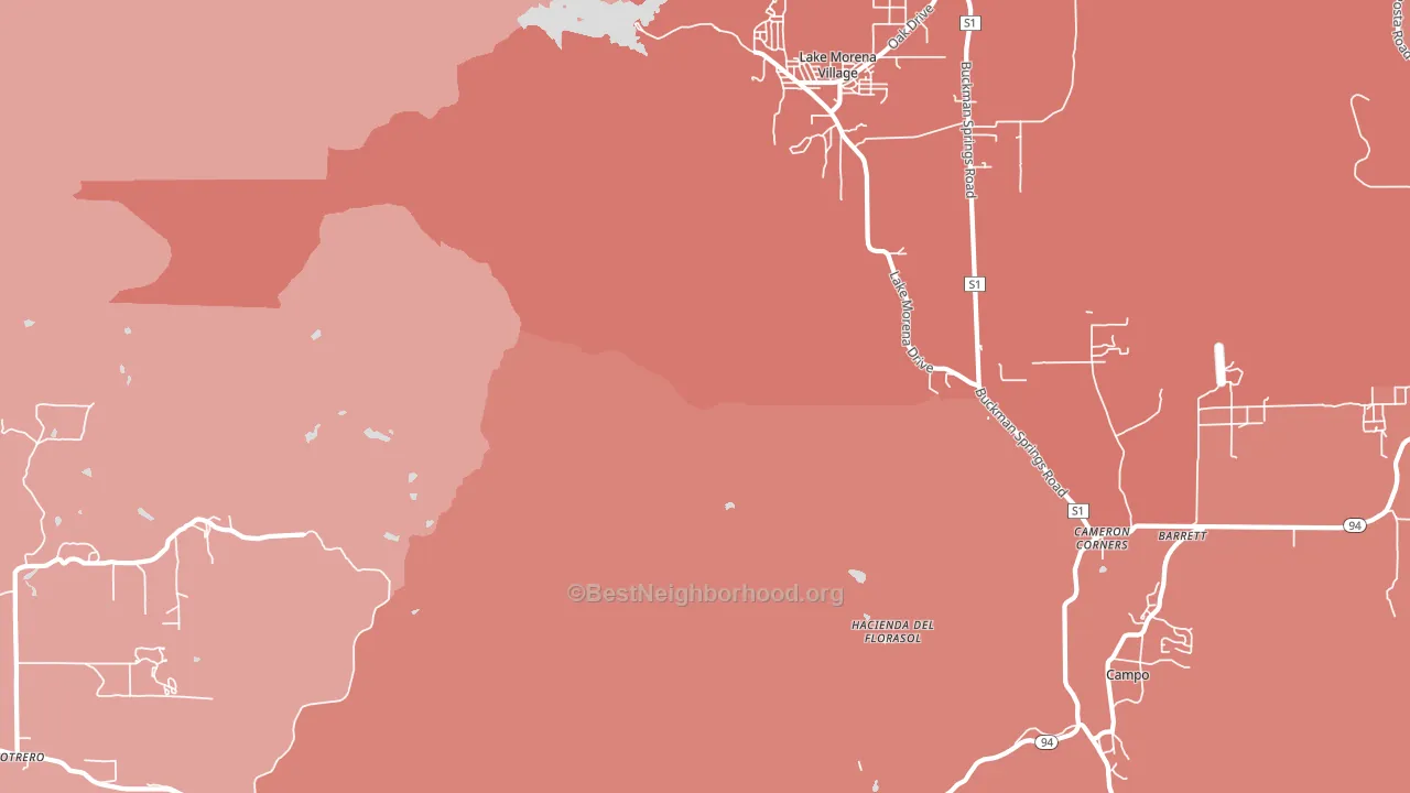 Cameron Corners, CA block-group political-lean map