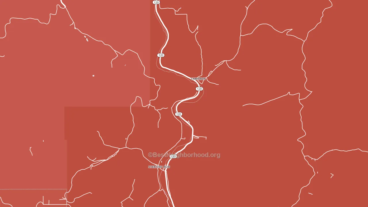 Cameron, PA block-group political-lean map