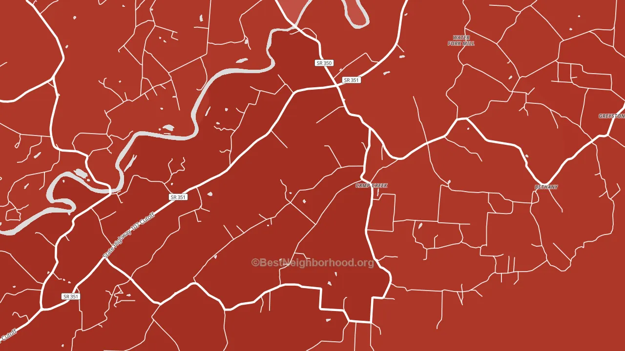 Camp Creek, TN block-group political-lean map